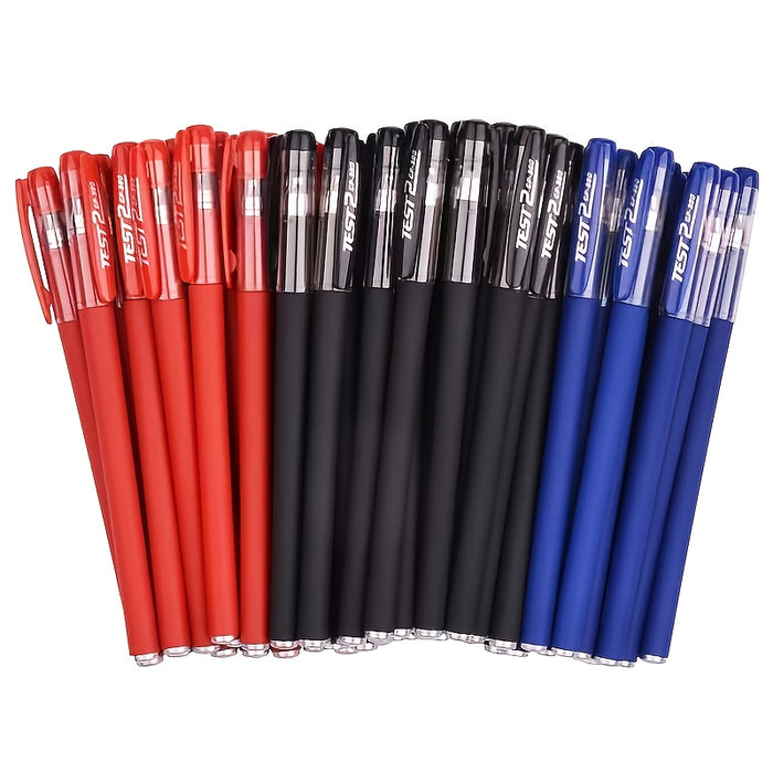 10-piece 10-Piece Gel Pen Set: Red, Black, Water & Carbon Pens for Students, Exams & Office Use