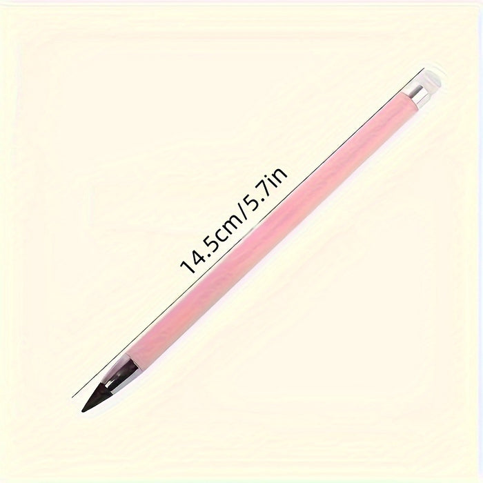 1pc Pencil that Never Runs Out Without Sharpening, Black Technology with Eraser, Macaron Color, Durable and Creative Pencil