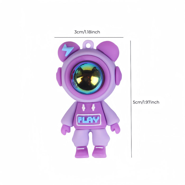 1pc/4pcs Astronaut Lightning Bear Design Car Air Freshener, Car Air Vent Aromatherapy Diffuser Clip, Car Air Outlet Decoration Clip, Car Interior Decoration Accessories Eid Al-Adha Mubarak