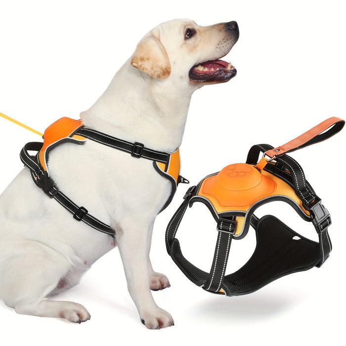 2 in 1 Dog Harness For Large Dogs with Retractable Dog Leash [Auto-Lock Function]