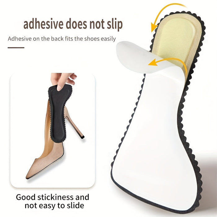 1pair Non-slip Cropped Insoles, High-heeled Shoes Insoles, Soft Breathable Sweat-absorbing Insoles