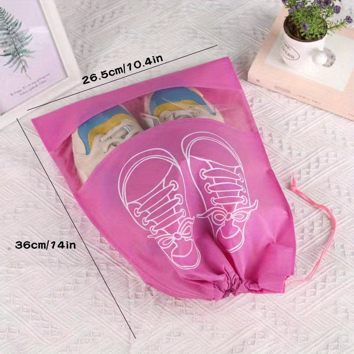 1pc Durable Travel Shoe Storage Bag with Drawstring Closure, Anti-Yellowing, Moisture-Proof, Dust-Free Protection for Shoes