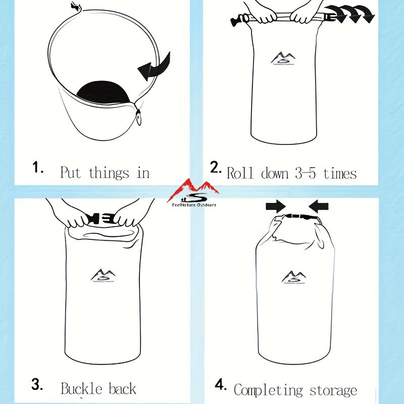1.32gal/2.64gal/5.28gal/10.57gal/18.49gal Nylon Dry Bags, Waterproof Floating Dry Gear Sacks for Boating, Fishing, Rafting, Swimming, Durable Spinner Wheel Type Outdoor Dry Bags