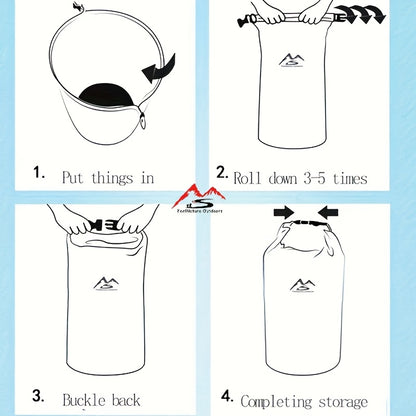 1.32gal/2.64gal/5.28gal/10.57gal/18.49gal Nylon Dry Bags, Waterproof Floating Dry Gear Sacks for Boating, Fishing, Rafting, Swimming, Durable Spinner Wheel Type Outdoor Dry Bags