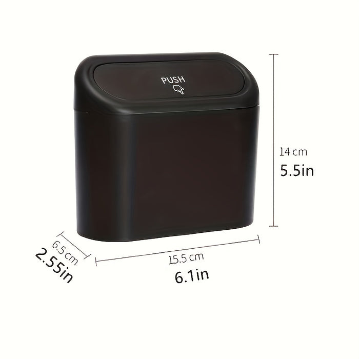 1pc Car-mounted Trash Can, Car Mini Garbage Bin, Car Storage Box, Car Organizer, Car Essential Accessories Christmas Gift