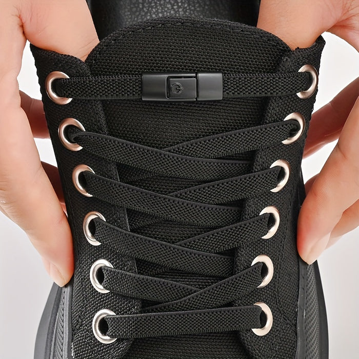 1 pair 2pcs 2pcs 2-Pack Free-Tie Shoelaces with Buckles for Sneakers and Canvas Shoes
