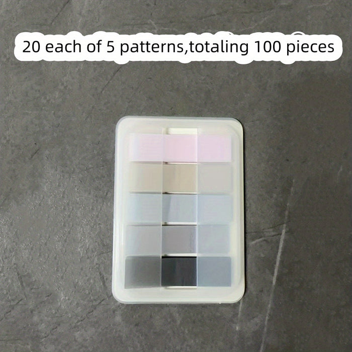100pcs 100-Pack Portable Sticky Notes: Creative Index Markers & Note Stickers for Students, Index Cards, and Bookmarks