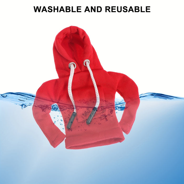 Large Universal Car Gear Shift Cover Hoodie, Fashionable Mini Hooded Sweatshirt for Auto Gear Stick Shifter Knob, Interior Accessories Decor