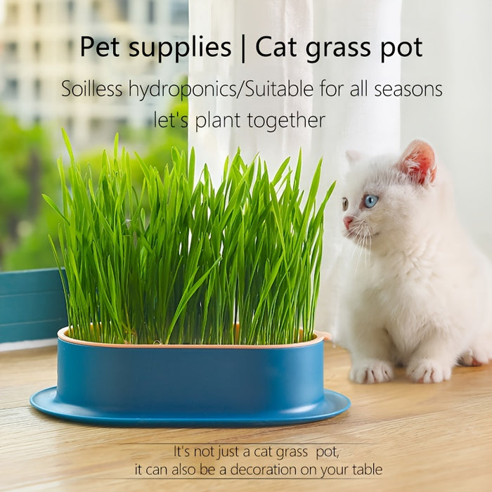 1pc, Hydroponic Grass Growing Pot For Improved Digestion And Health - Includes Greenhouse Grow Box (Seeds Not Included)