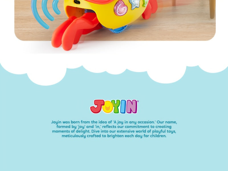 Crawling Crab Baby Toy - Tummy Time Toy, Interactive Big Crab Toy with Intelligent Sensor, Lights Buttons, Dancing Crab Auto-Avoiding Obstacles, Gift for Toddlers