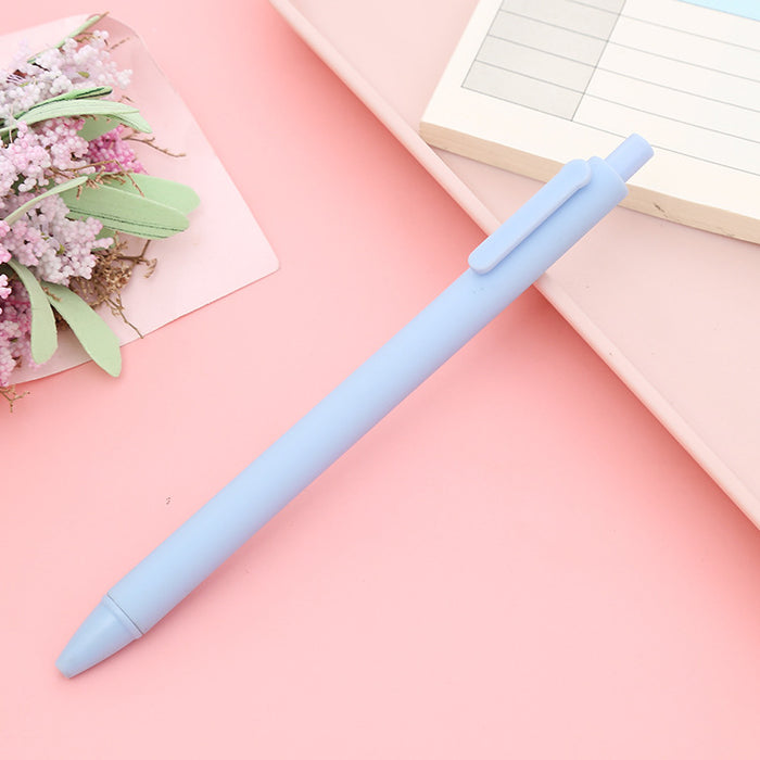 0.5mm Black Bullet Tip 5pcs Morandi Color Press Neutral Pen Macaron Student Press Water Pen Office Stationery Bouncy Signature Pen