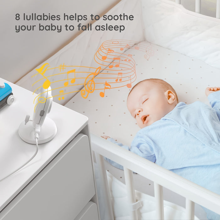 BOIFUN Video Baby Monitor Camera, Night Vision, No WiFi, ECO Mode, 3.2-inch IPS Screen, Two-way Audio, Rechargeable Battery, Feeding Reminder, Temperature Monitoring, Smart 8 Lullabies, Pet, Child