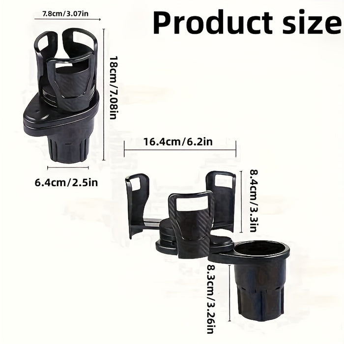 Car Cup Holder Expander for Car Adapter Adjustable Multifunctional Dual Cup Holder with Phone Holder AromaRelax Organizer