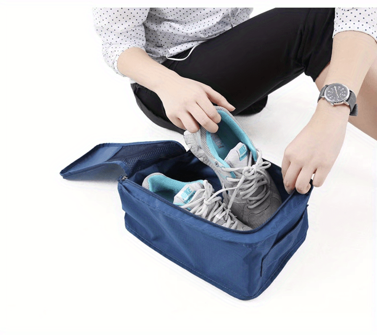 Portable Folding Travel Shoe Bag, Waterproof Beach Shoe Storage Bag for Men & Women, Multifunctional Compact Storage Solution
