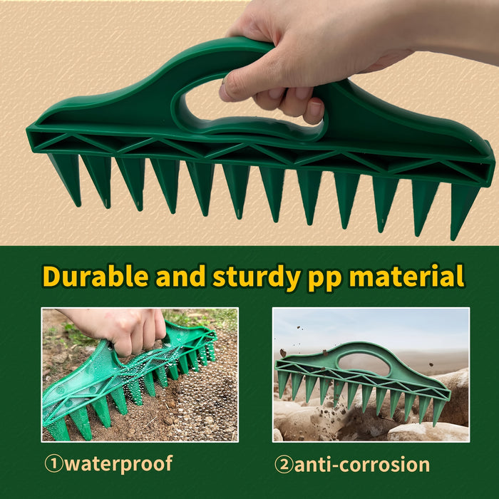 1pc Durable Green Plastic Handheld Garden Seeder Tool, 12-Hole Quick Seed Dispenser, Waterproof Planting Booster for Efficient Gardening - Ideal for Flower Beds & Vegetable Gardens, Gardening Tools