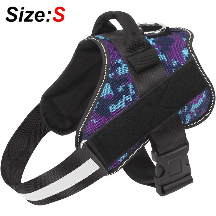 Reflective No-Pull Dog Harness with Breathable Design and Handle for Control and Comfort