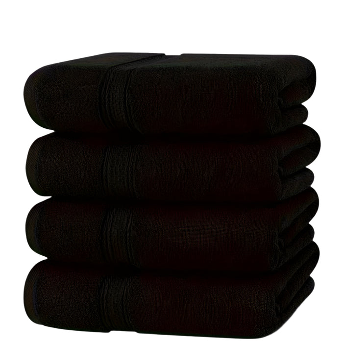 4-Pack Luxurious Cotton Hand Towels - Woven Face Towels, Highly Absorbent, Soft & Skin-Friendly for Home, Hotel, Spa