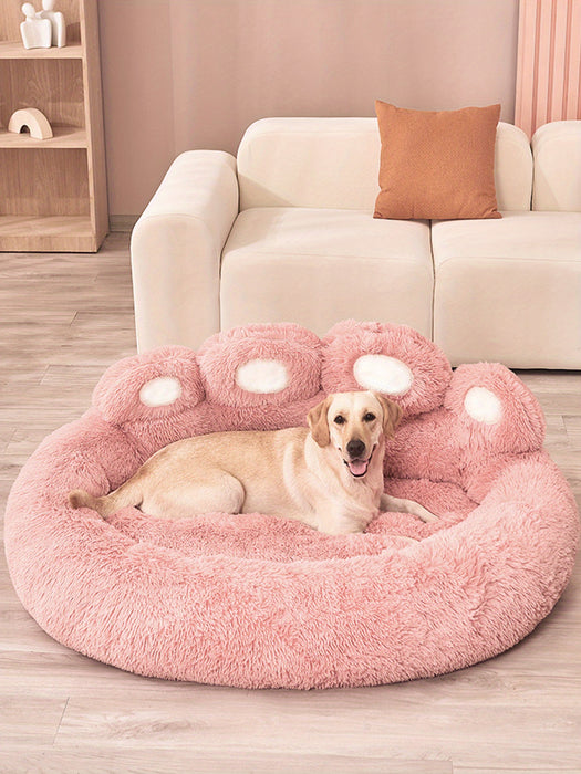 Soft Long Plush Cat kennel dog kennel winter warm pet bed Cat Bed Cat Mat Animals Sleeping Sofa Christmas Gift
