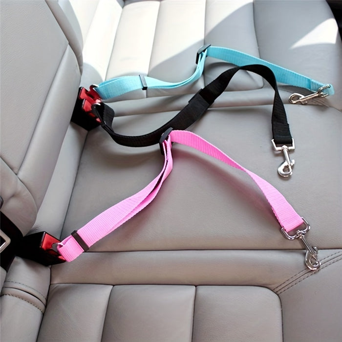 1pc Adjustable Car Seatbelt Harness for Pets, Dog & Cat Safety Seat Belt Lead