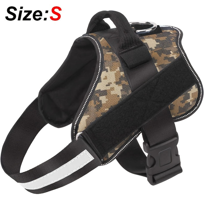 Reflective No-Pull Dog Harness with Breathable Design and Handle for Control and Comfort