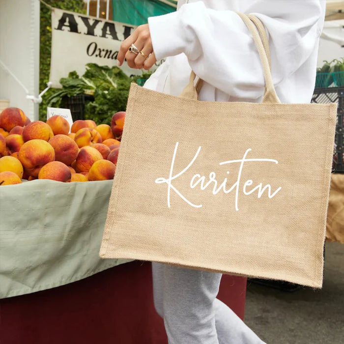 Personalized Jute Bag Bridesmaid Gift Bag