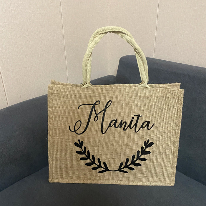 Personalized Jute Bag Bridesmaid Gift Bag
