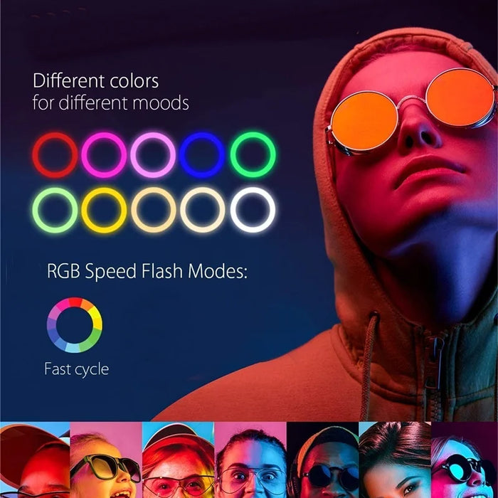 12 Inch Dimmable RGB LED Selfie Ring Fill Light 33CM Photo Ring Lamp