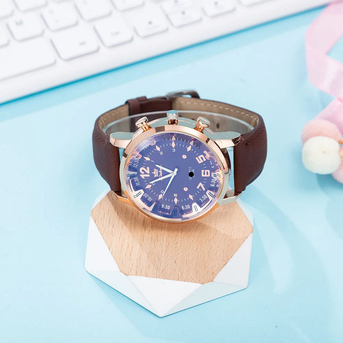 6Pcs/Set Fashion Mens Watches Set Gift Box Best Gifts Luxury for Men