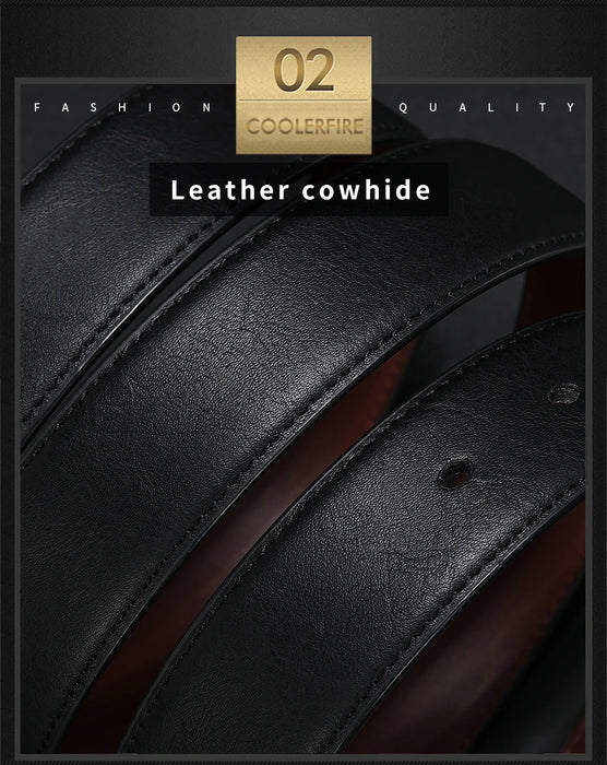 Men Reversible Casual High Quality Belt Man Genuine Leather Belt Male Strap Luxury Trouser Jeans Dress Belt For Men