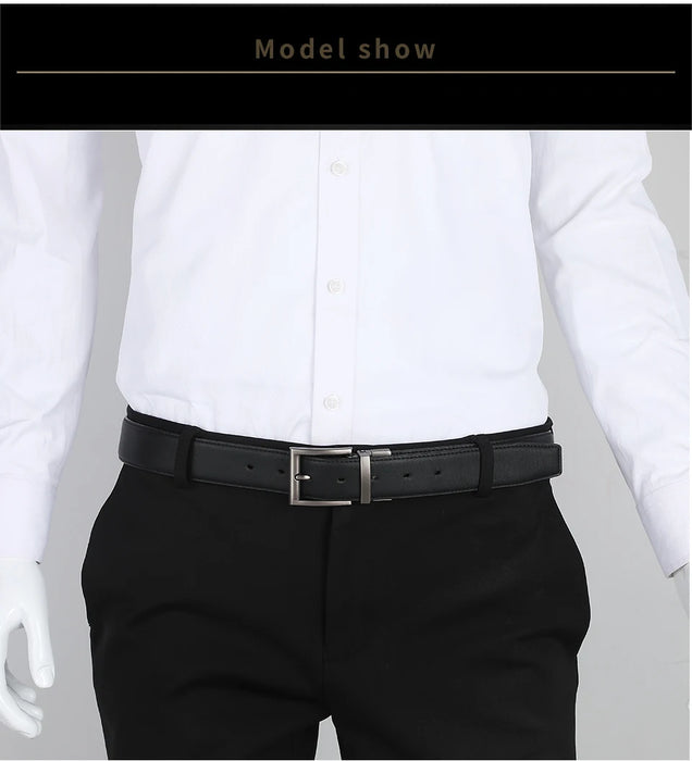Men Reversible Casual High Quality Belt Man Genuine Leather Belt Male Strap Luxury Trouser Jeans Dress Belt For Men
