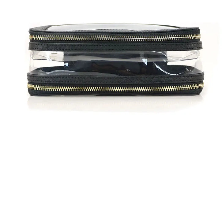 Custom Letters Saffiano Leather Cosmetic Bag Portable Capacity