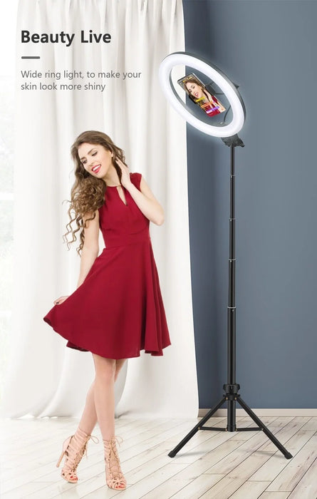 12 Inch Dimmable RGB LED Selfie Ring Fill Light 33CM Photo Ring Lamp