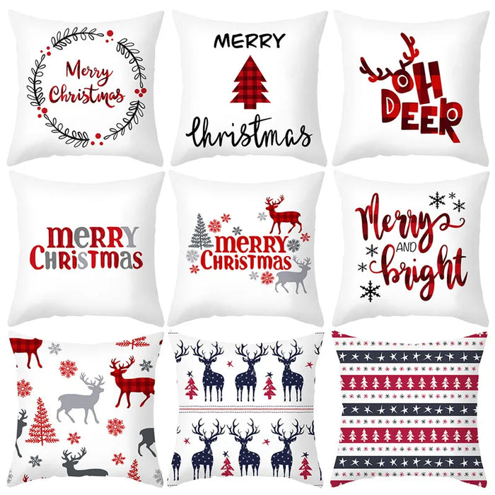 45cm Christmas Cushion Cover Navidad Merry Christmas Decorations For Home