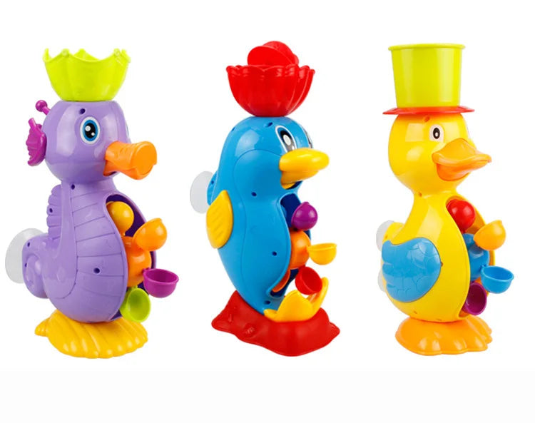 Water Spraying Yellow Duck Kids Shower Bath Toys