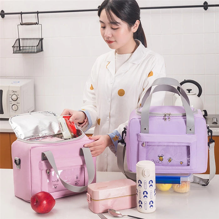 Portable Large-Capacity Insulated Oxford Cloth Lunch Bag
