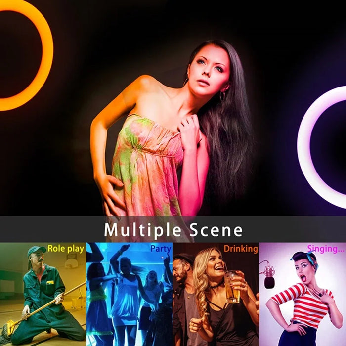 12 Inch Dimmable RGB LED Selfie Ring Fill Light 33CM Photo Ring Lamp