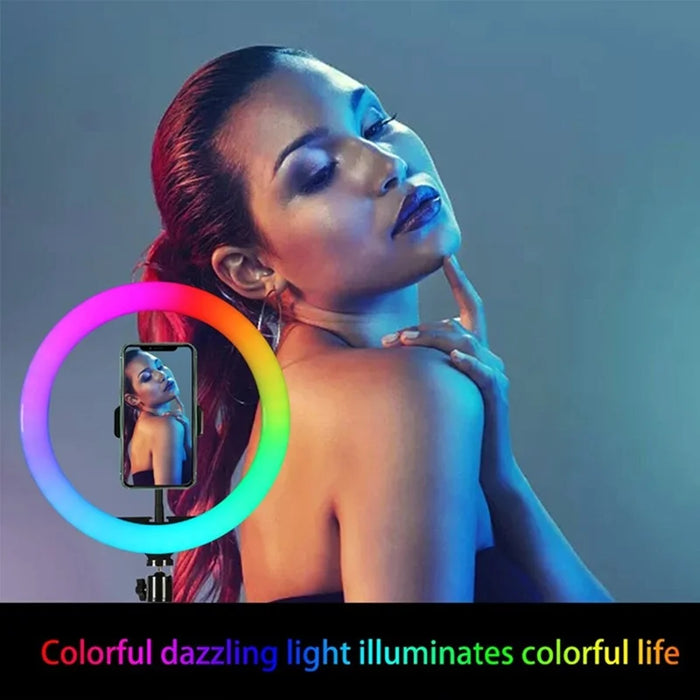 12 Inch Dimmable RGB LED Selfie Ring Fill Light 33CM Photo Ring Lamp