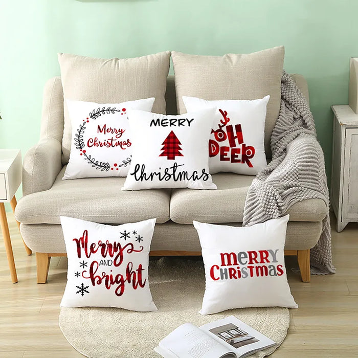 45cm Christmas Cushion Cover Navidad Merry Christmas Decorations For Home