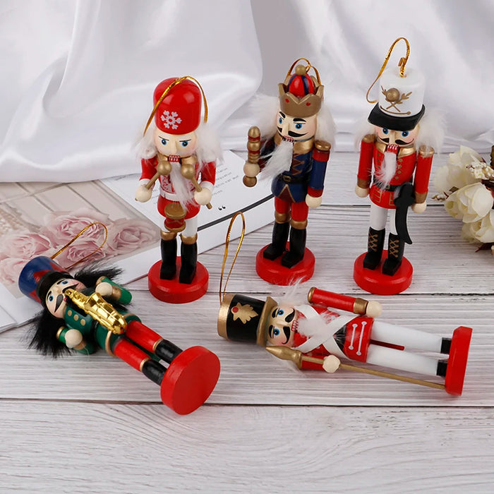 14/13/12/10.5cm Christmas Nutcracker Puppet Ornaments Desktop
