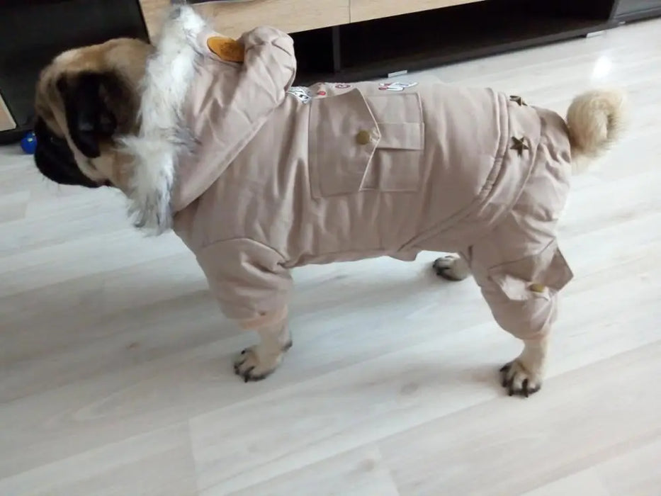 Pet Dog Clothes Winter Warm Dog Green Coat Jumpsuit Thicken Pet Clothing For Yorkshire Teddy Dogs Costume Puppy Clothes Jackets