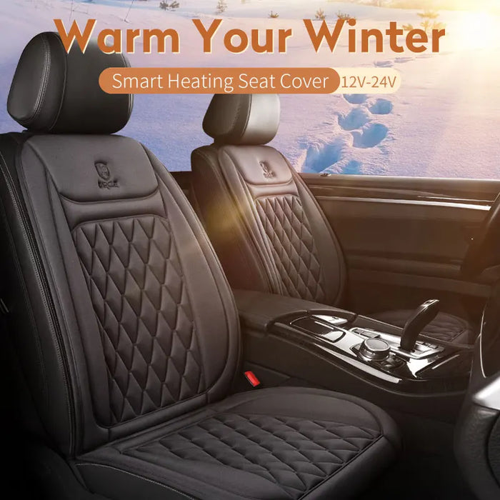 12-24v Heated Car Seat Cover 30' Fast Car Seat Heater Cloth/Flannel  Heated Car Seat Protector 25W Seat Heating Cover Car Seat