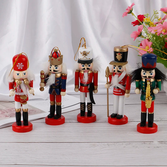 14/13/12/10.5cm Christmas Nutcracker Puppet Ornaments Desktop