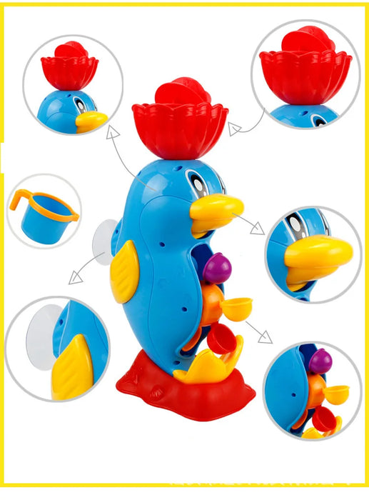 Water Spraying Yellow Duck Kids Shower Bath Toys