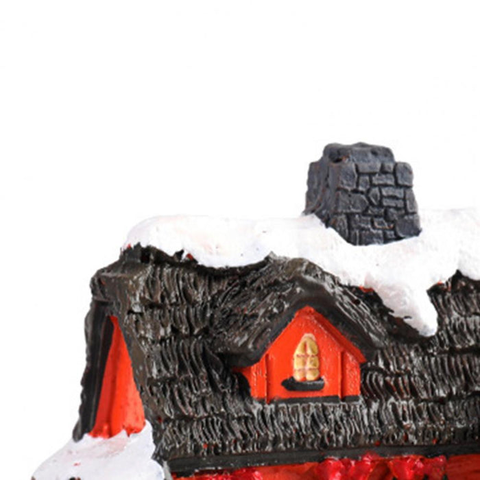 Christmas Scene Village Houses Town Decoration With Warm White Led Light