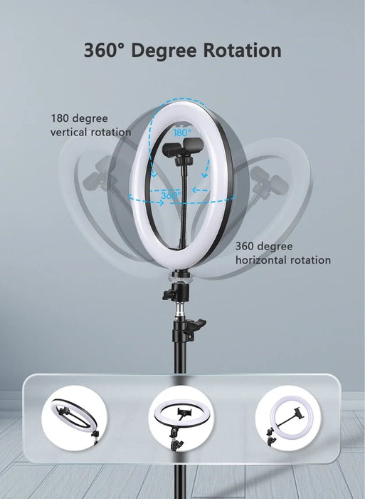 12 Inch Dimmable RGB LED Selfie Ring Fill Light 33CM Photo Ring Lamp