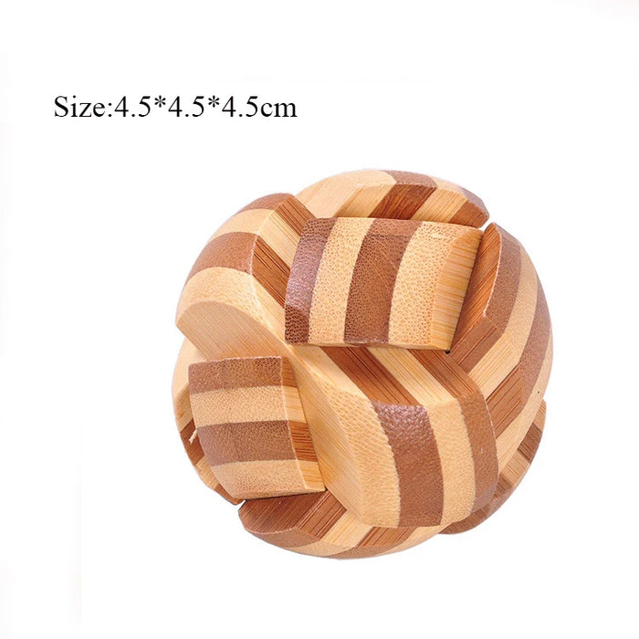 Small Lu Ban Lock IQ Brain Teaser Educational Toy for Kids Children Wooden Kong Ming Unlock Toys Adult Montessori 3D Puzzle Game
