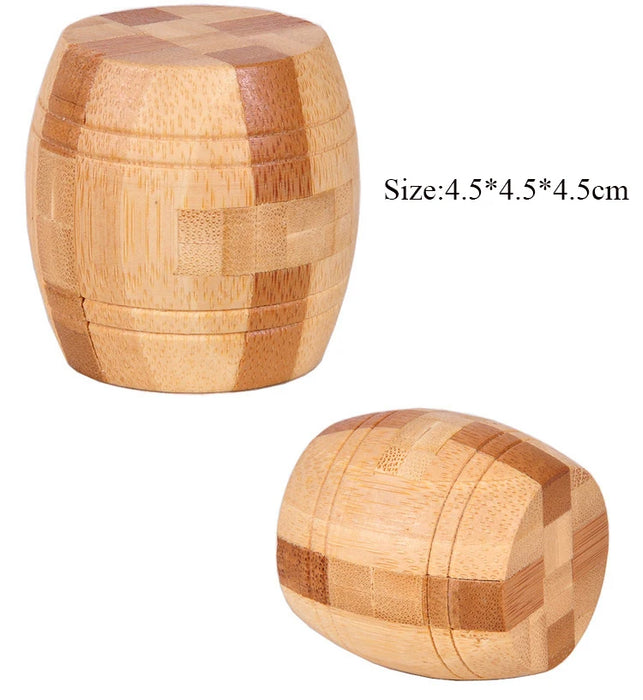 Small Lu Ban Lock IQ Brain Teaser Educational Toy for Kids Children Wooden Kong Ming Unlock Toys Adult Montessori 3D Puzzle Game