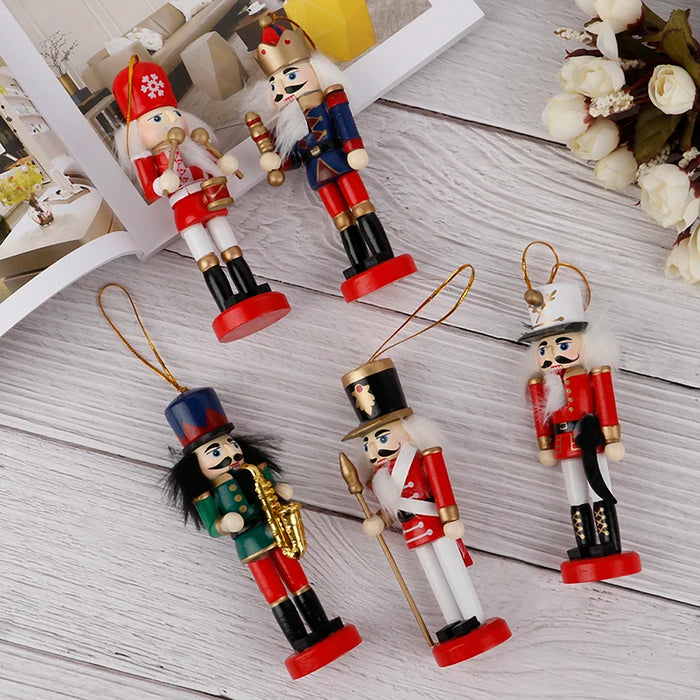 14/13/12/10.5cm Christmas Nutcracker Puppet Ornaments Desktop