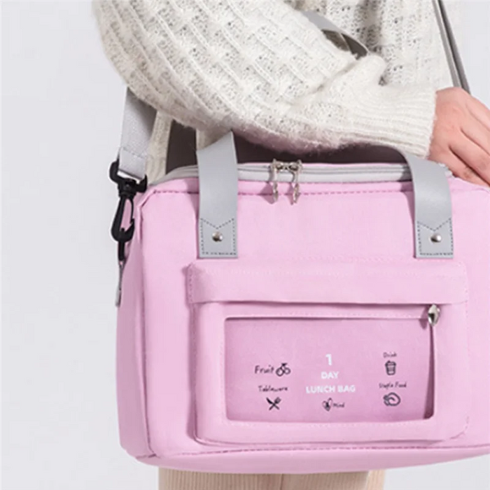 Portable Large-Capacity Insulated Oxford Cloth Lunch Bag