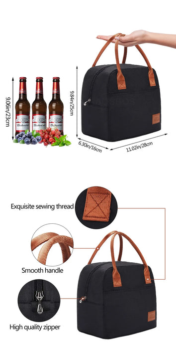 Unisex Insulated Portable Thermal Lunch Bags